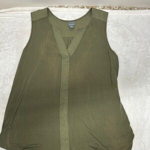 Covington Green Sleeveless Tunic Blouse